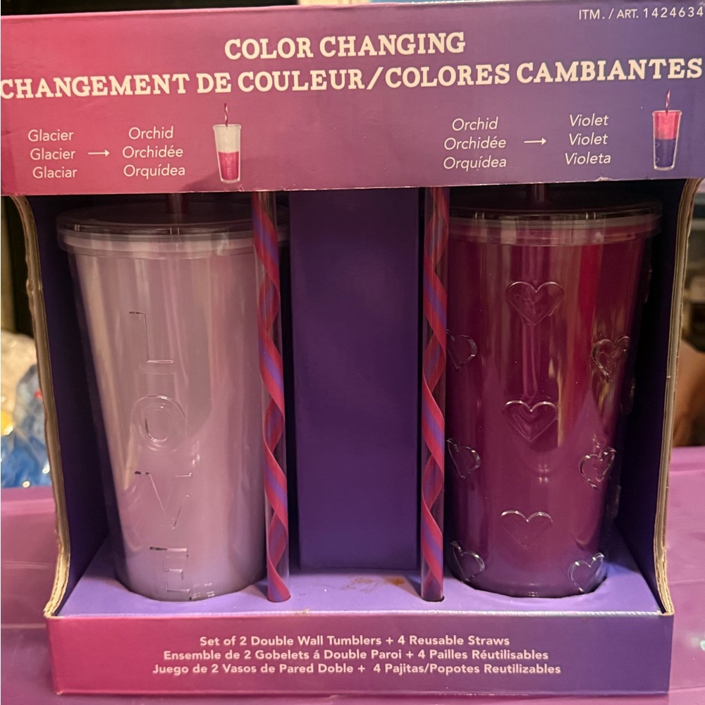 Color changing tumblers